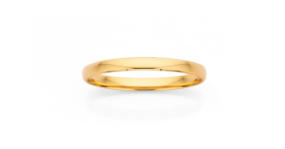 9ct, Plain Wedding Band 4.5mm Wide Pascoes