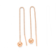 9ct Rose Gold Ball Thread Earrings
