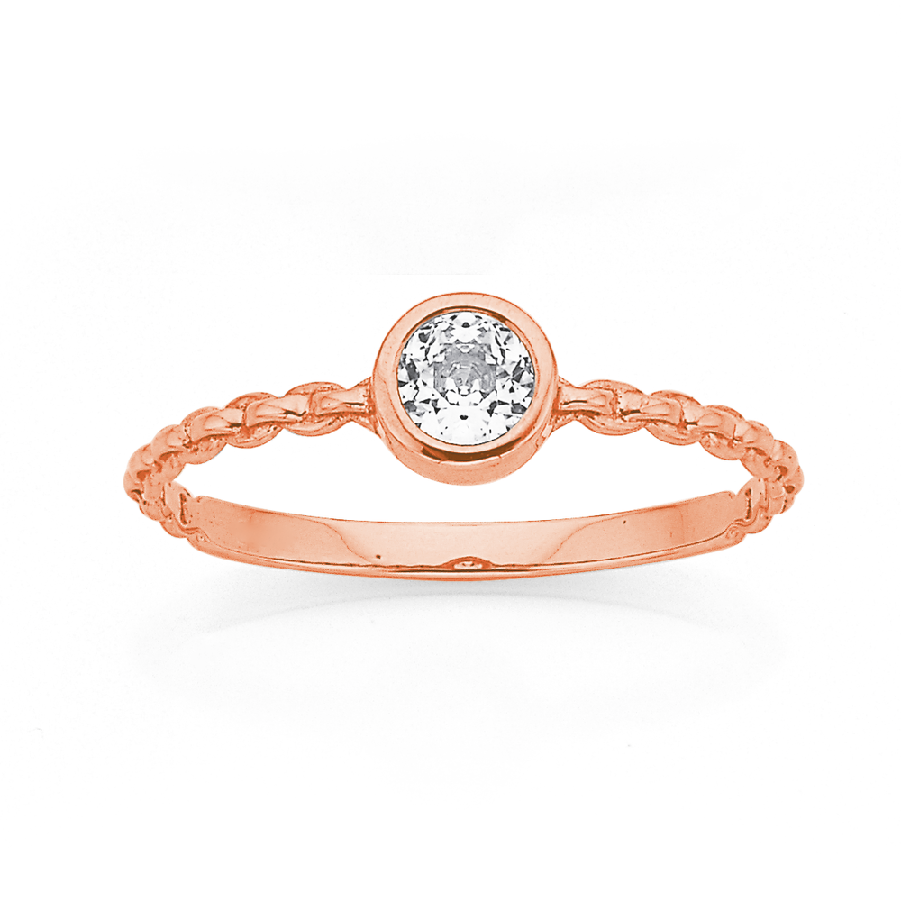 Rose gold cubic zirconia band shop