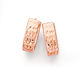 9ct Rose Gold Diamond Cut Huggie Earrings