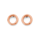 9ct Rose Gold Open Circle Stud Earrings
