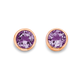9ct Rose Gold Pink Amethyst Studs