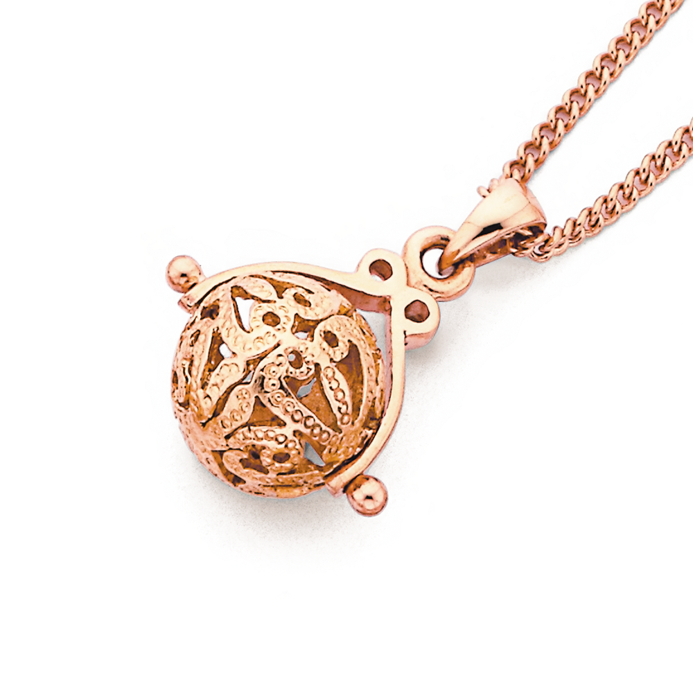 9ct Rose Gold Diamond Cut Prince of Wales Chain Necklace