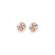 9ct Rose Gold & Sterling Silver Knot Studs