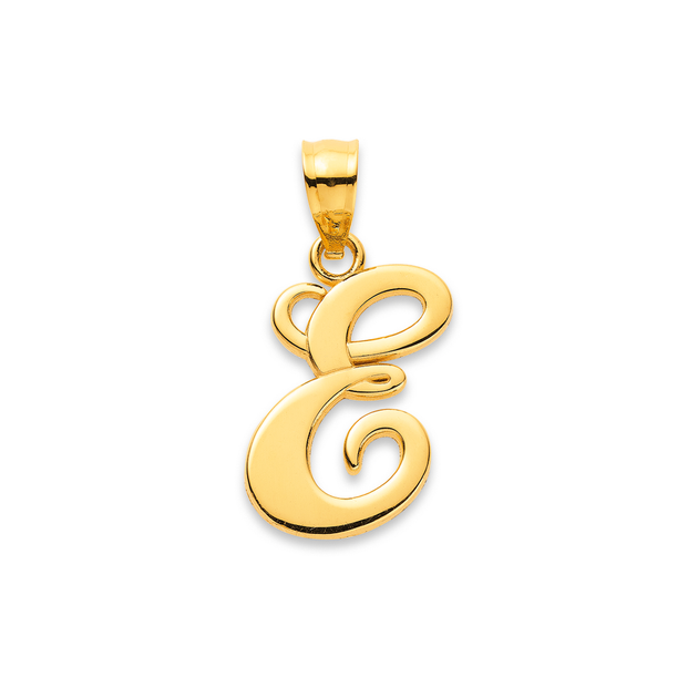 9ct, Script Initial 'e' Pendant | Pascoes