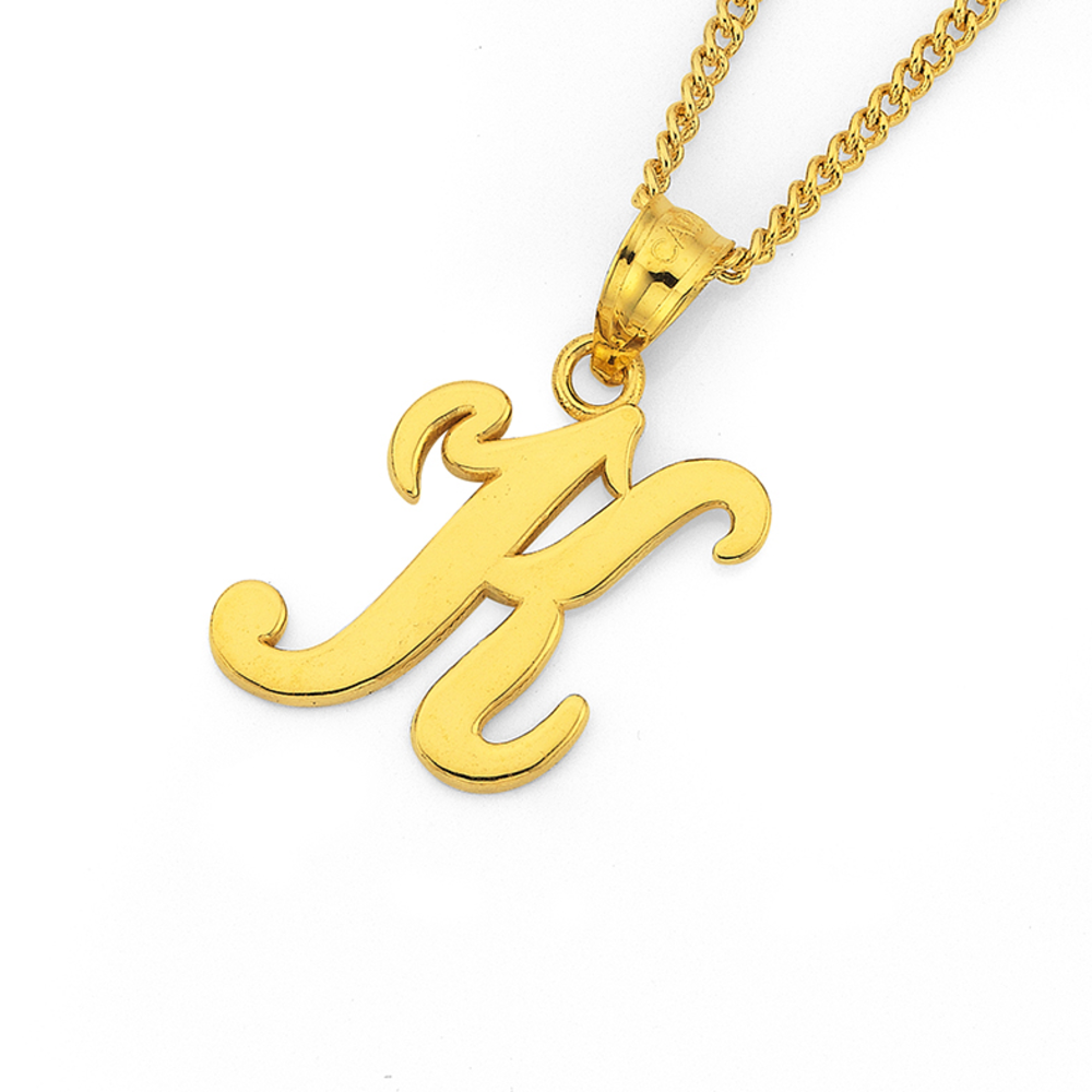 Macy's 14k Gold Necklace, Diamond Accent Letter K Disk Pendant - Macy's