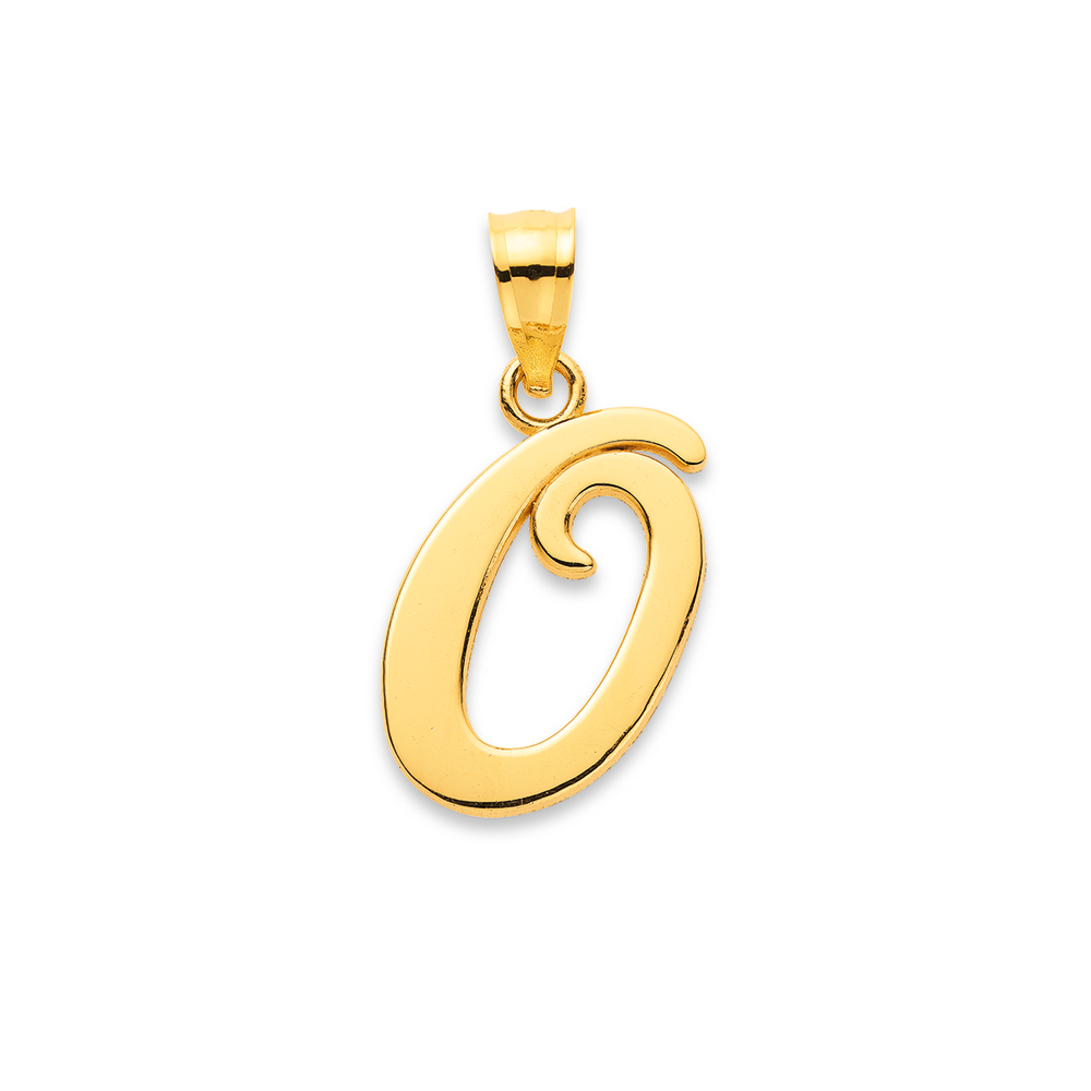 9ct Script Initial o Pendant Pascoes