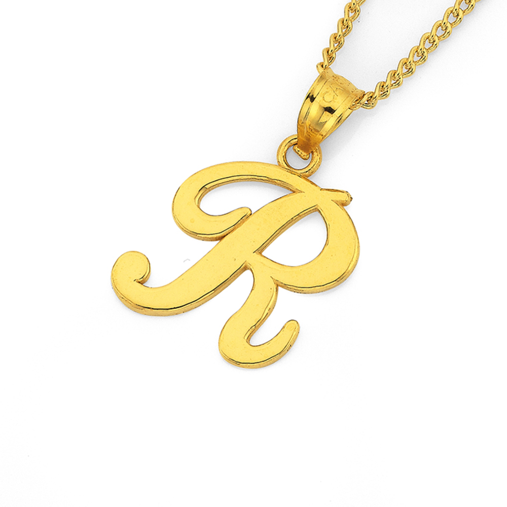 SK Jewels Gold-plated Brass Locket Designer Initial Letter