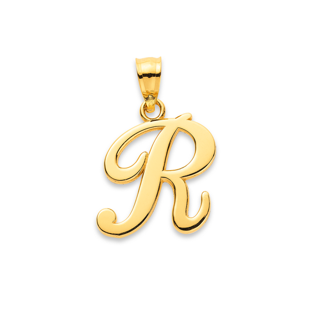 9ct, Script Initial 'r' Pendant | Pascoes