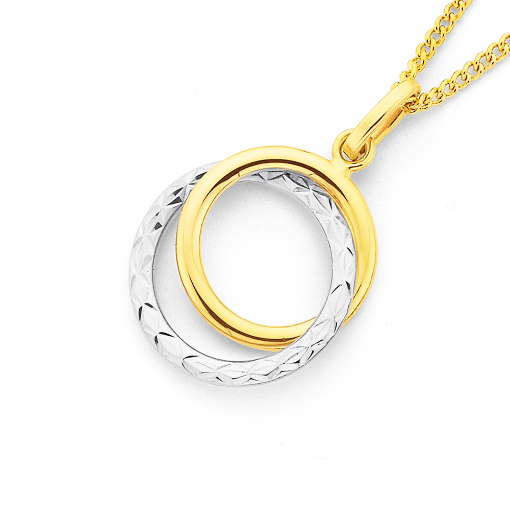 Gold circle pendant mens hotsell