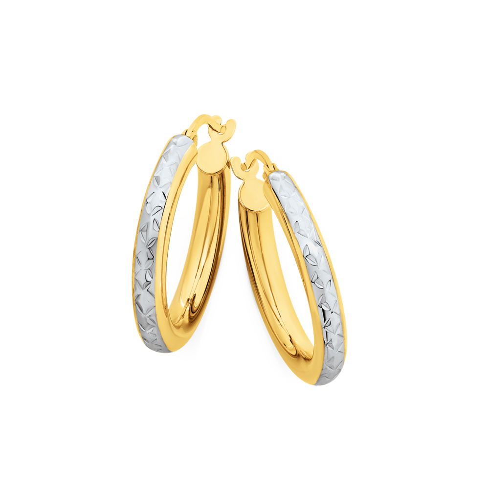 Diamond on sale cut hoops