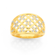 9ct Two Tone Weave Ring