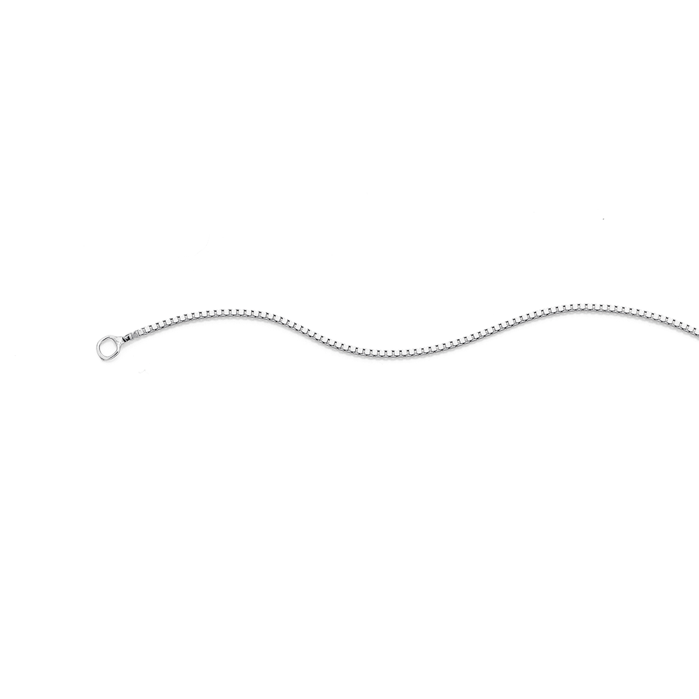 9ct White Gold 45cm Box Chain 
