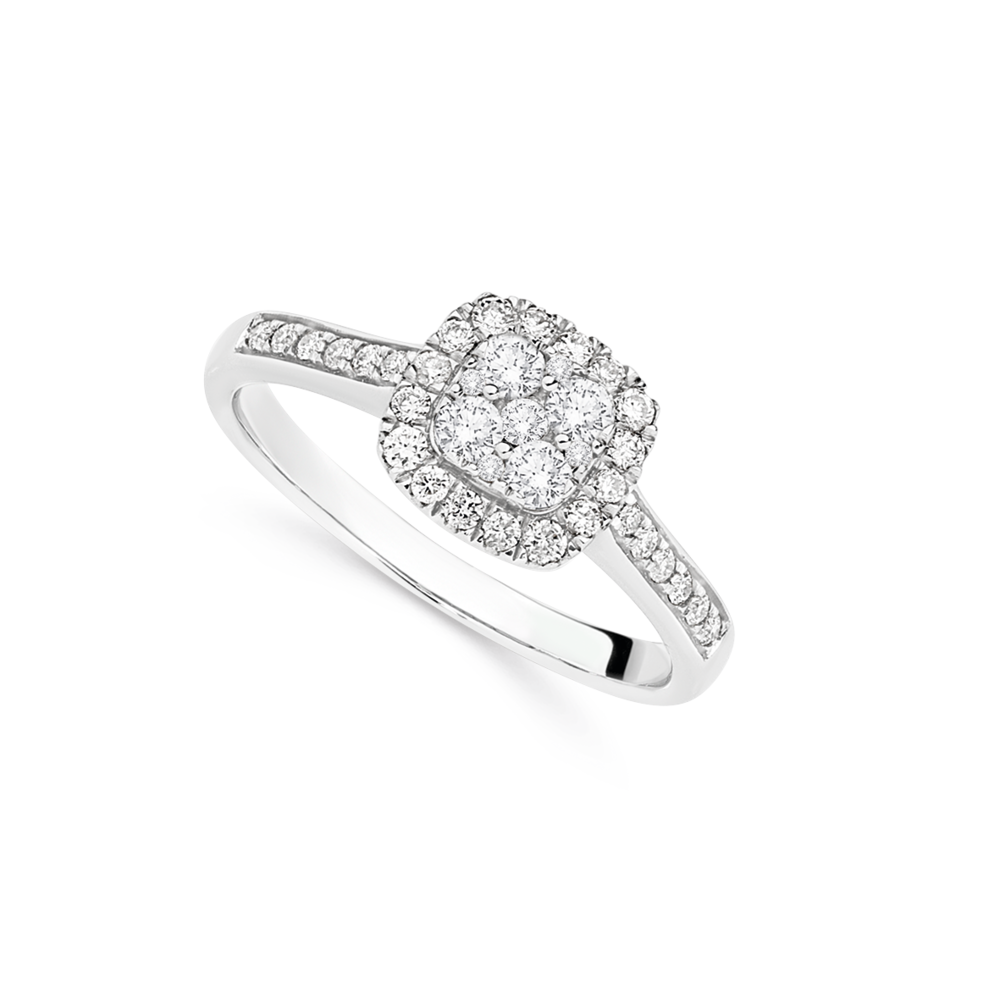 Cushion on sale cluster ring