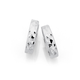 9ct White Gold Diamond-cut Huggie Earrings
