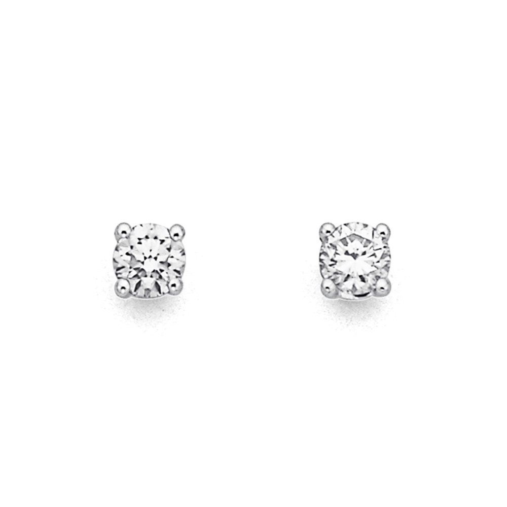 9ct White Gold Diamond Screwback Studs Tdw .25ct Pascoes