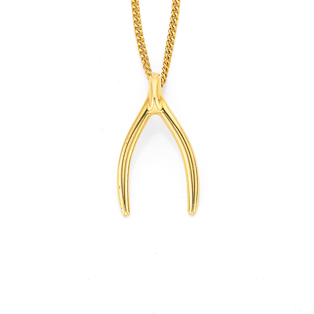 9ct Wishbone Pendant | Pendants 