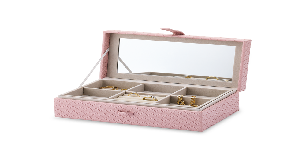 Blush Leatherette Jewellery Box in Pink Pascoes
