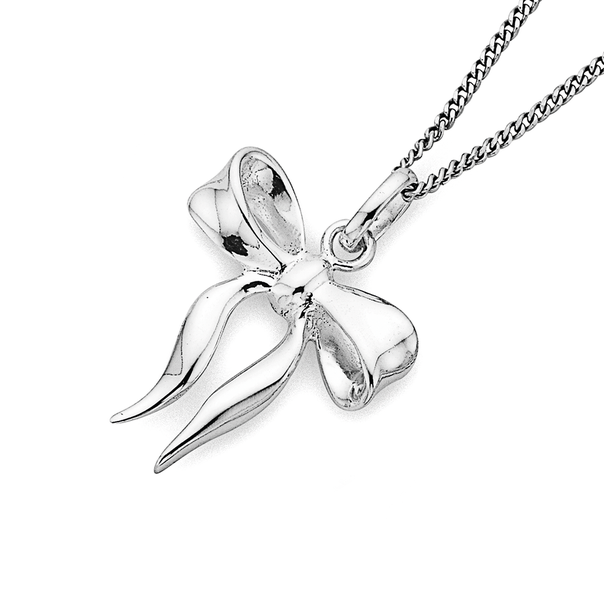 Bow Pendant in Sterling Silver
