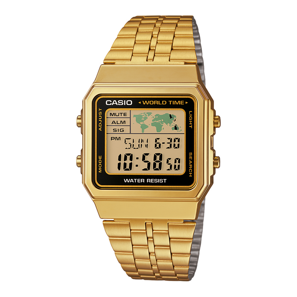 Casio Digital Watch in Gold Pascoes