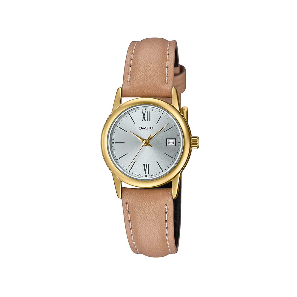 Casio Ladies Analog Watch Ltpv002gl-7b3 in Gold Pascoes