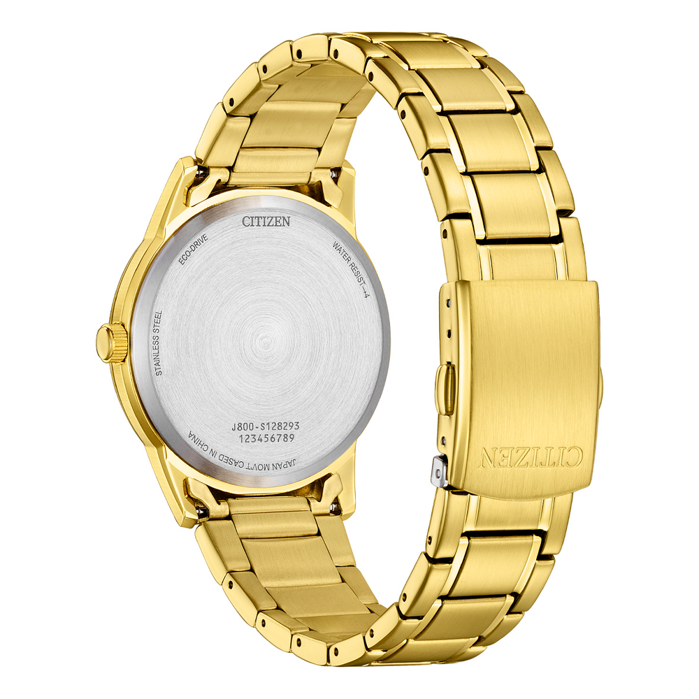 slim fit dress slacks Citizen Gents Gold Tone Quartz Watch BF2013-56P main image 0
