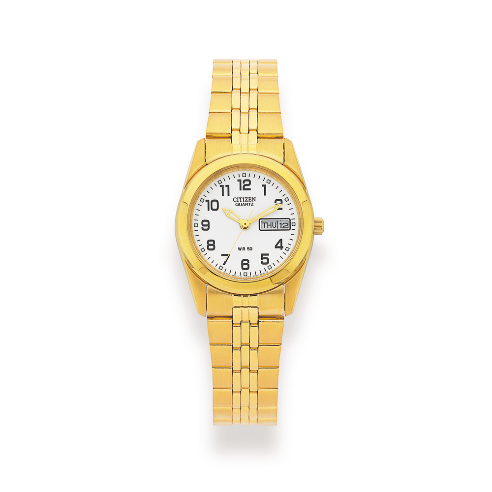 Citizen Ladies Gold Plated 50m Water Resistant Watch Eq0512-52b in
