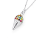 Crystal Ice-Cream in Sterling Silver