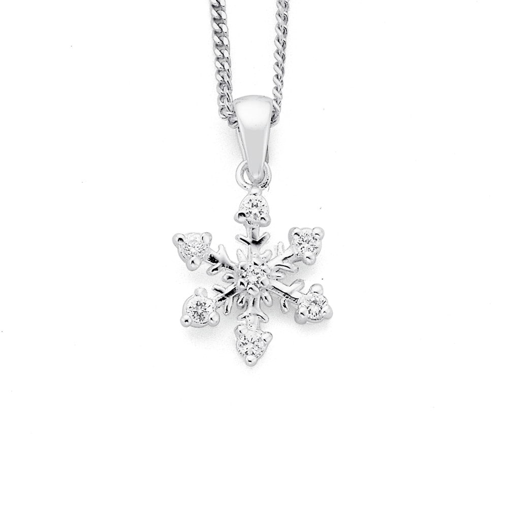 Snowflake Sterling Silver Necklace – Hers and His Treasures