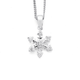 Cubic Zirconia Snowflake Pendant in Sterling Silver
