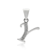 CZ Initial Y Letter Pendant in Sterling Silver