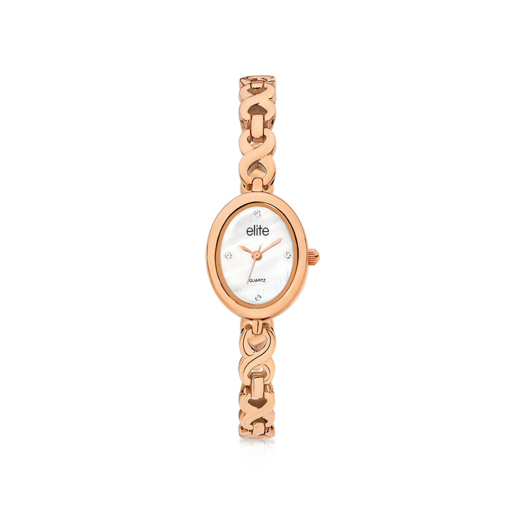 Elite Ladies Oval Ellie Watch in Gold | Pascoes