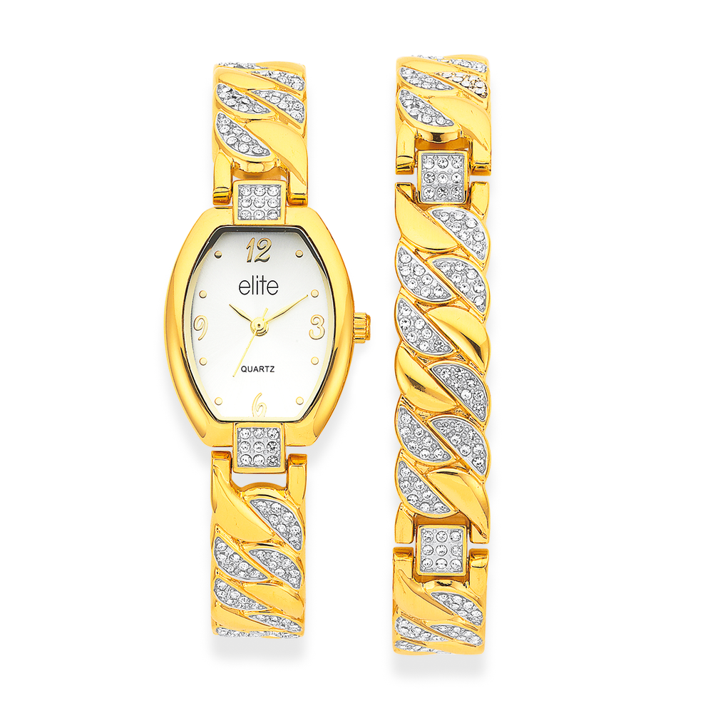 Elite watch and bracelet set hot sale