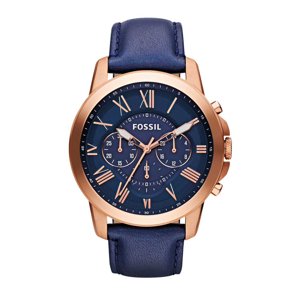 Fossil blue and rose gold watch store