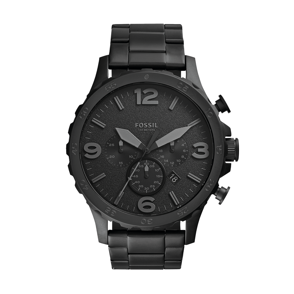 Fossil Nate Men's Watch in Black | Pascoes