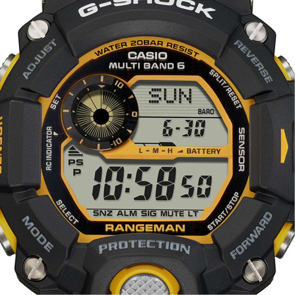 G-shock Master Of G-land Black/yellow Watch Gw9400y-1d in Black