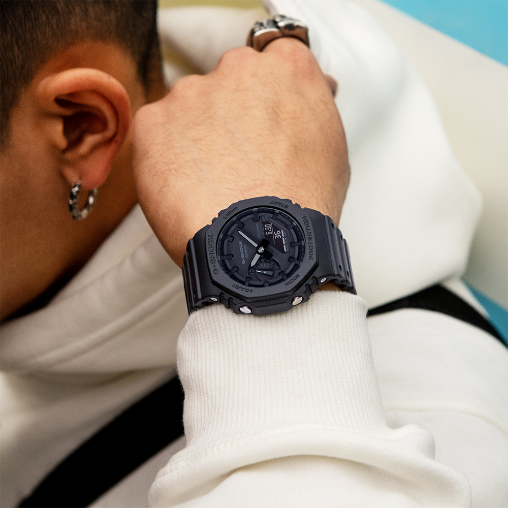 G-shock Men's Analogue/digital Carbon Core Watch Ga2100-1a1 in