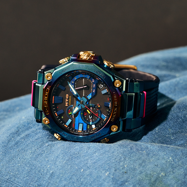 G Shock Mtg B00ph 2a Blue Phoenix With Rainbow Ip Mtgb00ph 2a Watches Pascoes The Jewellers G Shock Mtg B00ph 2a Blue Phoenix With Rainbow Ip Mtgb00ph 2a Watches Pascoes The Jewellers