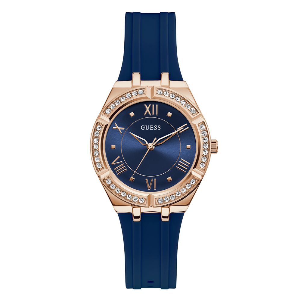 guess watch blue band