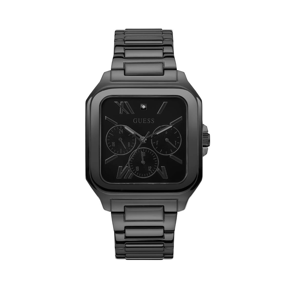Mens black guess watch hotsell