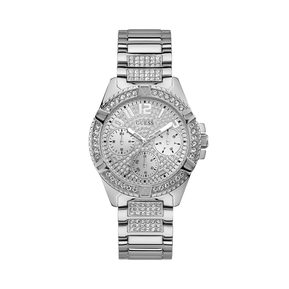 Guess Ladies Frontier Watch W1156l1 in Silver Pascoes