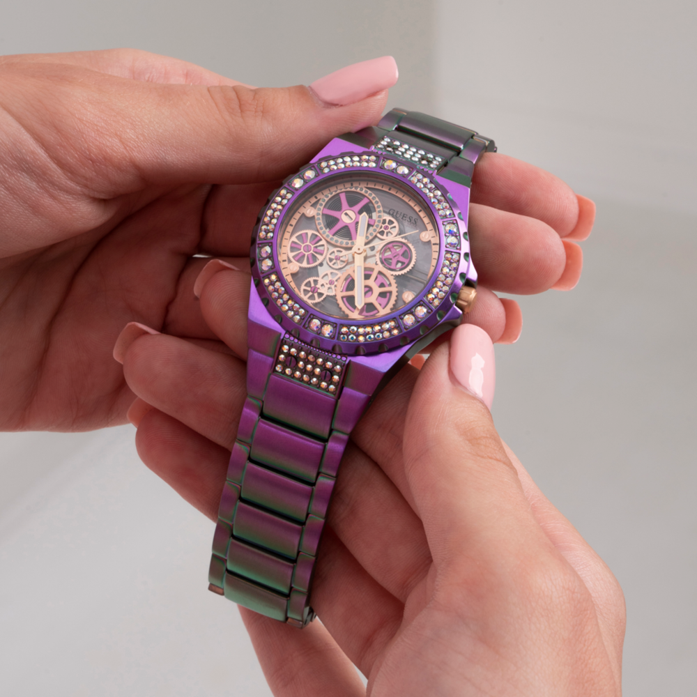 Guess Revel Ladies Watch in Purple Pascoes