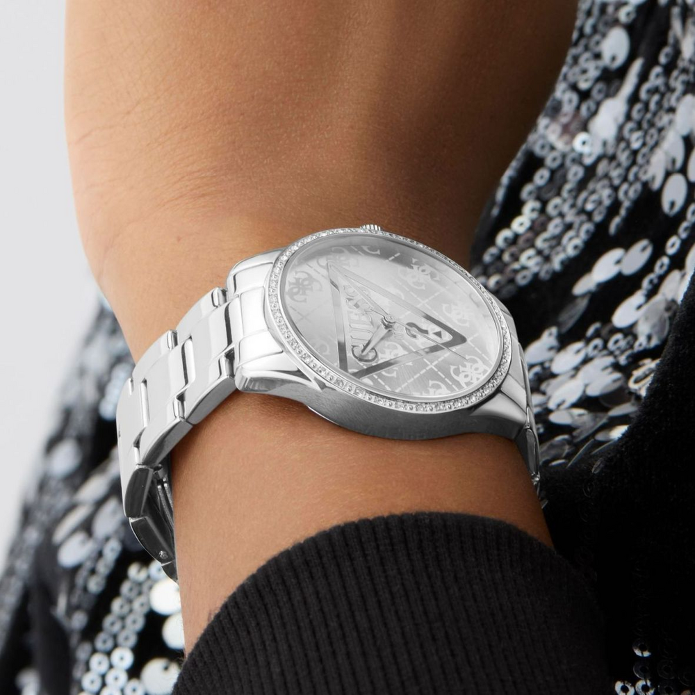 Guess Roxy Ladies Watch in Silver | Pascoes