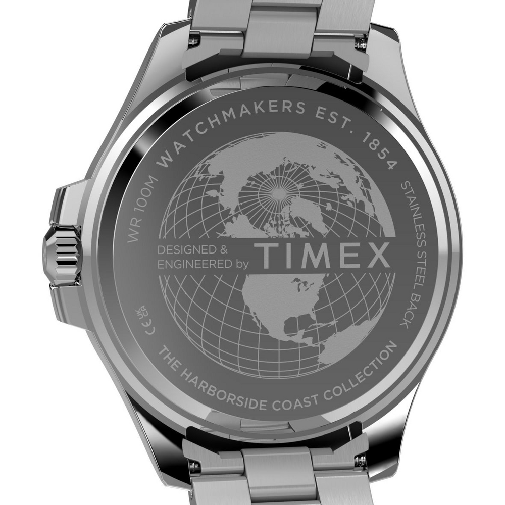 Harborside Coast Multifunction 43mm Stainless Steel Bracelet Watch