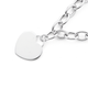 Heart Charm Cable Bracelet in Sterling Silver