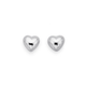 Heart Stud Earrings in Sterling Silver