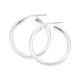 Hollow Tube 25mm Wide Hoops in Sterling Silver