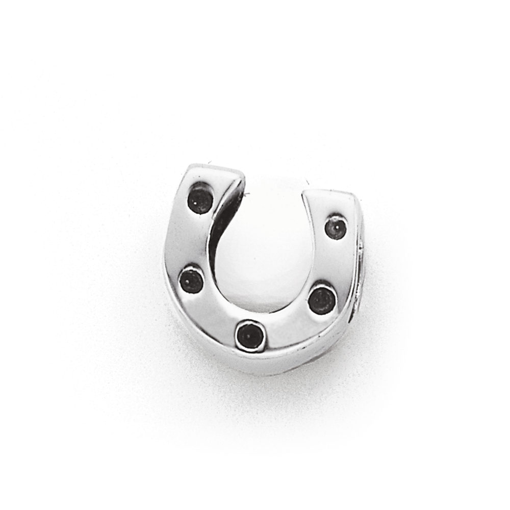 Horseshoe Addorn Charm In Sterling Silver Pascoes