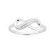 Infinity Feather Ring Silver
