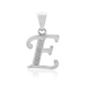 Initial E Letter Pendant in Sterling Silver with CZ